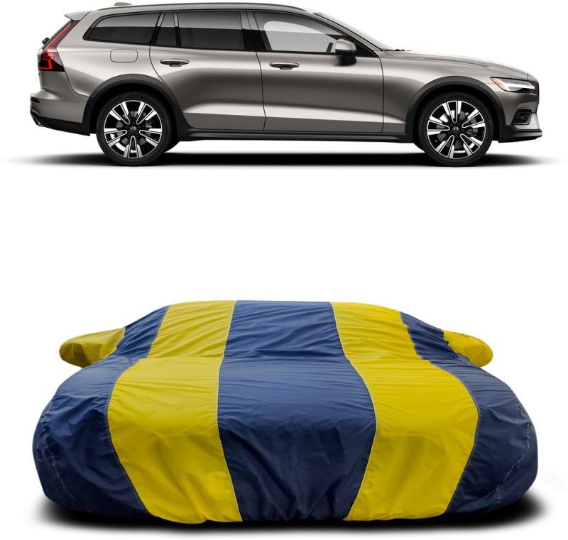 Ascension Car Cover For Volvo V60 Cross Country (With Mirror Pockets)  (Yellow, Blue)