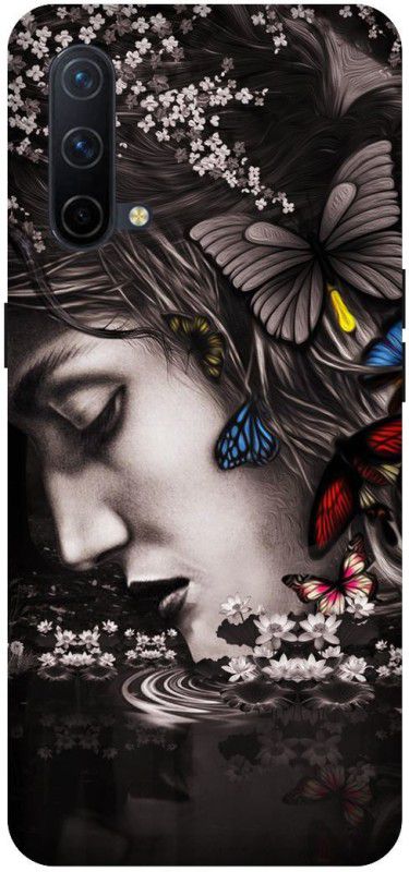 SAVETREE Back Cover for Oneplus Nord CE 5G, BUTTERFLY, GIRL, BUTTERFLY GIRL  (Multicolor, Dual Protection, Pack of: 1)