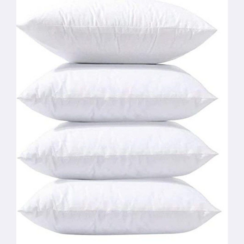 Soft cosy Polyester Fibre Solid Baby Pillow Pack of 4  (White)