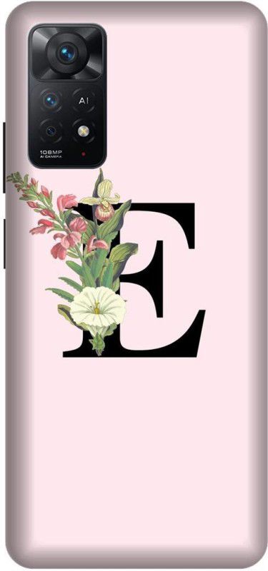 PHONE WALEY.COM Back Cover for Redmi Note 11 Pro Plus (5G) , 2201116SI , E letter,E name E word , Printed Back Cover  (Pink, Hard Case, Pack of: 1)
