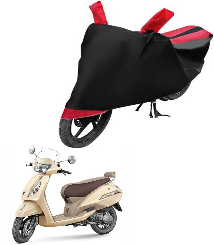 RONISH Waterproof Two Wheeler Cover for TVS  (Red, Black)
