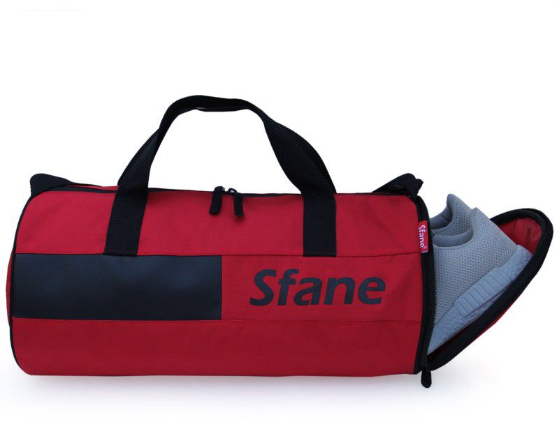 Sfane Black Gym Bags for Men & Women with Shoe Compartment Sports Bag Duffel  (Red, Kit Bag)