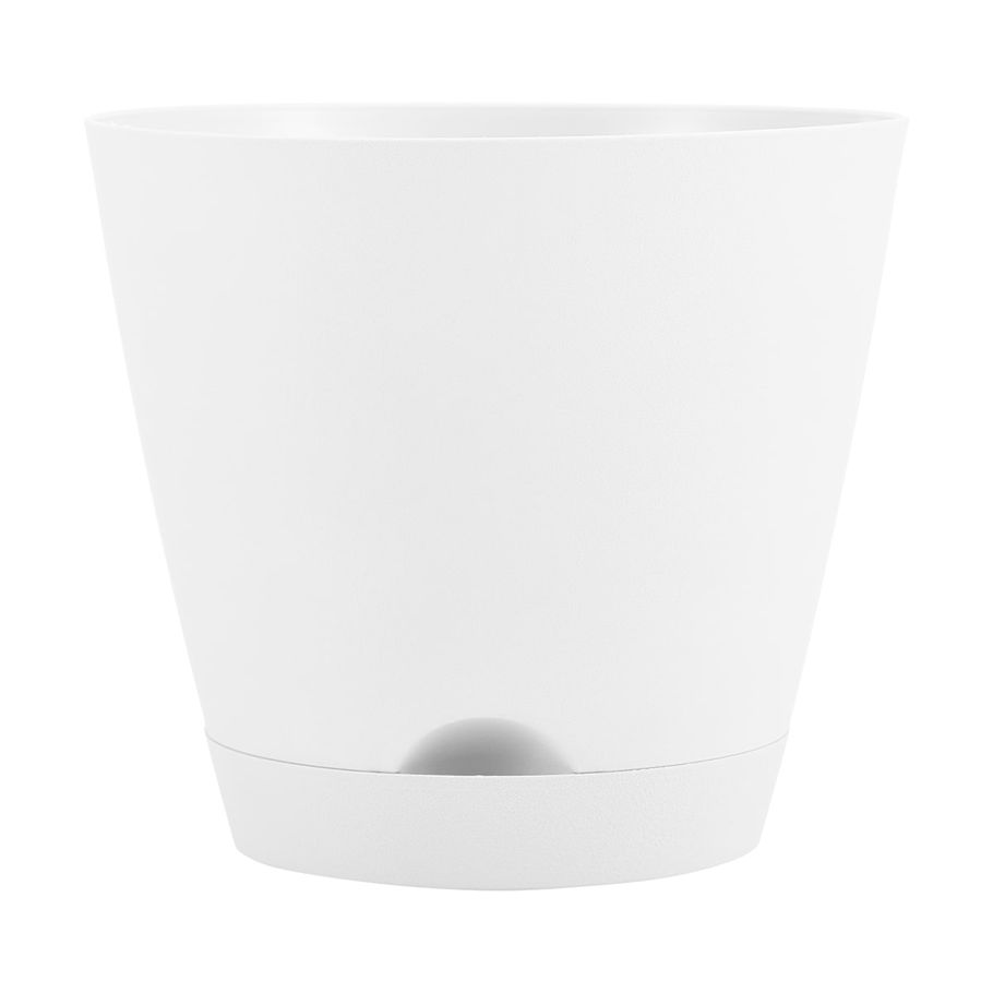25cm Plastic Pot - White