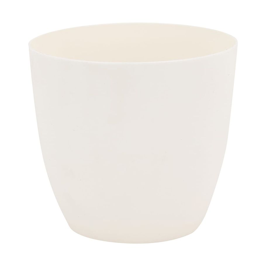 12cm Plastic Pot - White