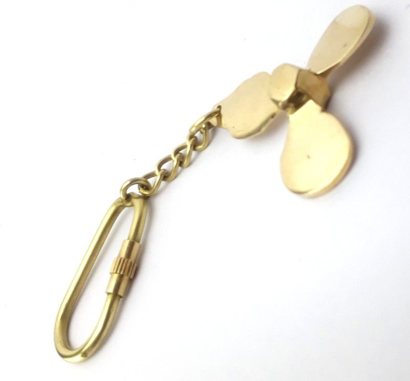 k.v handicrafts Brass Fan Locking Unisex Key Chain