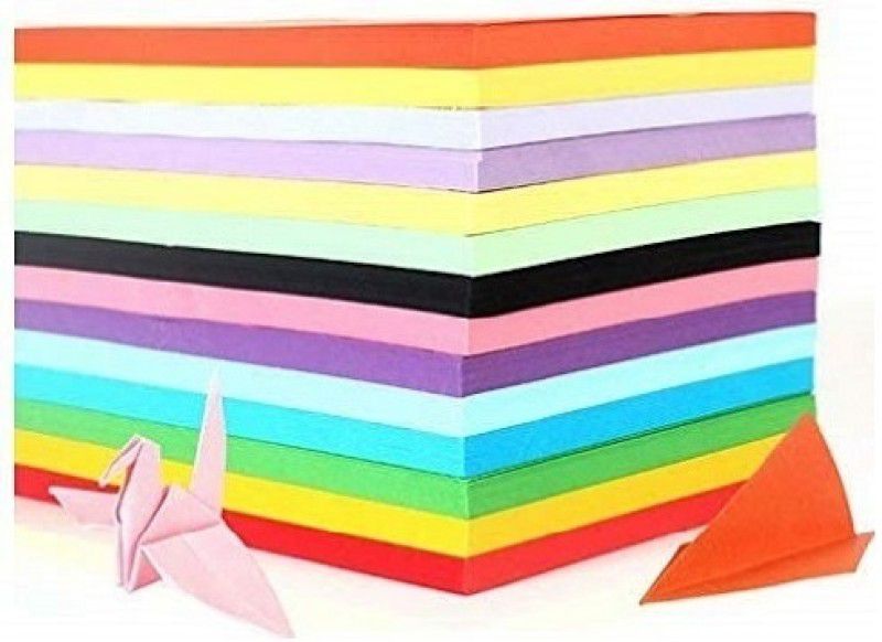 Eclet 90 gsm 50 sheet 5 sheet x 10 neon colour art and craft double side color sheet A4 90 gsm Coloured Paper  (Set of 1, Multicolor)