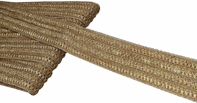 Eerafashionicing 9.5 mtr Net Laces for Dresses, Crafts and Home Décor (Golden) Lace Reel  (Pack of 1)