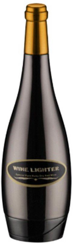ASRAW Refillable Premium Wine Bottle Shaped Windproof Lighter - Golden Bar Bottle Jet Flame Lighter (Without Fuel Empty Lighter) Pocket Lighter  (Black, Gold)