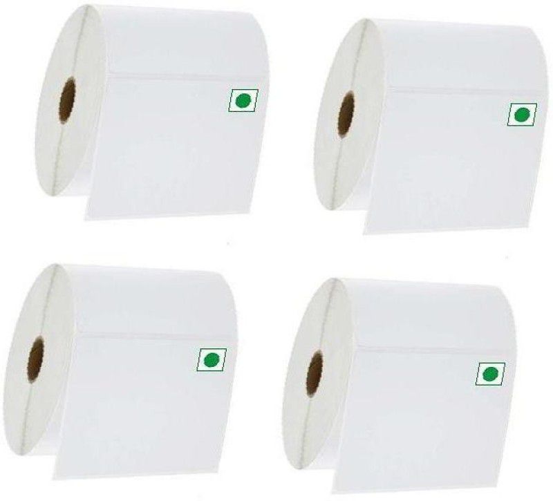 youtech 75MMX50MM (3inchX2inch) Barcode Label With VEG Logo -Self-adhesive Paper Label (White) 1ROLL 1000 LABELS set of 4 Roll Labels In Roll, Permanent Self Adhesive Paper Label  (White)