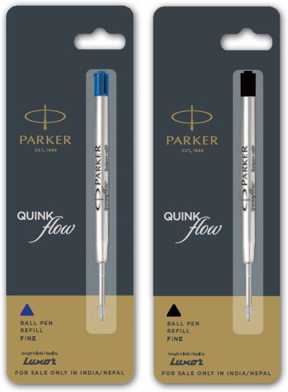 PARKER Flow Ball Pen Refills Black 1Blue 1 Ball Pen Refill  (Pack of 2, Black, Blue)