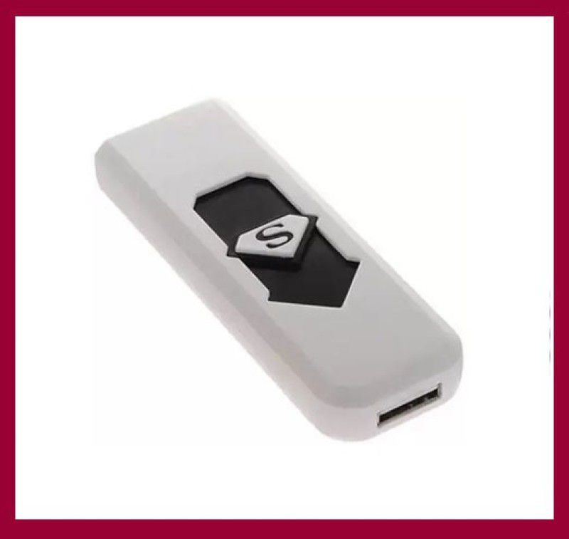 Buy best USB LIGHTER Electronic USB Windproof Rechargeable Cigarette Lighter,Rechargeable usb smart electronic cigarette lighter. Easy to carry, pocket size, lighter Pocket Lighter  (White)
