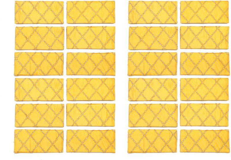 FLI HAUT Golden Lace Bright Yellow Envelopes (Pack Of 24) Envelopes  (Pack of 24 Yellow)
