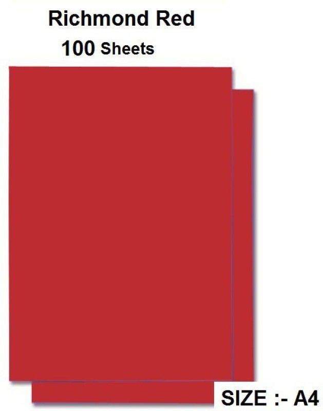 CVANU 250 RICHMOND REDA4size100 Unruled A4 250 gsm A4 paper  (Set of 1, RICHMOND RED)