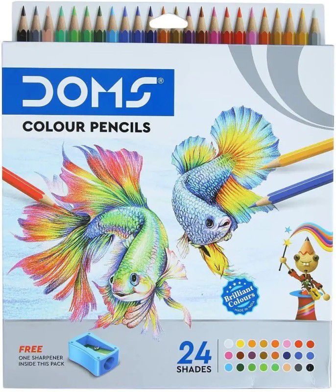 Doms Color Pencil 24 Shade With Free Gift Inside Color Pencils  (Set of 24, Multi)