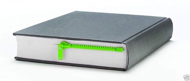 Connectwide Zipper Bookmark Zipmark Cool Creative Design Book Page Holder New Novelty Page zip Bookmark  (Bookmark Zipmark, Green)