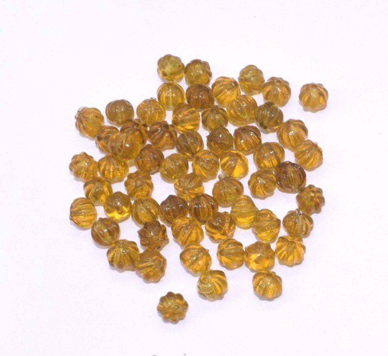 beadwaala Dark Yellow Beads  (100 g)
