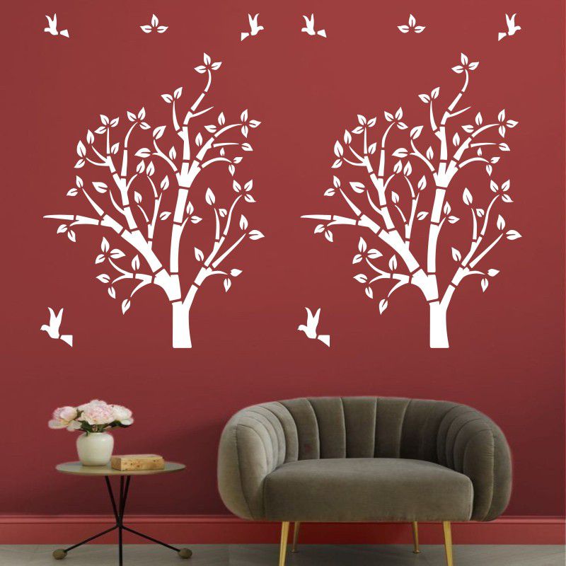 designopolis design o polis Wall Stencils Pack of 1(Size- 24X40 Inch) Botanical Pattern Theme Tree DIY Reusable Painting Design Ideal For Bedroom, Living Room Decoration Stencil  (Pack of 1, Beautiful Curvy Tree Design)