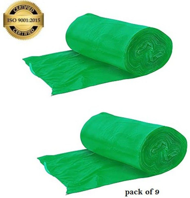 Happy Traders Home Garbage Bags 19 X 21 medium size 270 Pcs | 9 Packs 30 Pcs in Each Pack | Disposable Green Oxo Biodegradable Dustbin Bags Medium Size for Home Kitchen , Office, school , Restaurant... Medium 13 L Garbage Bag  (270Bag )