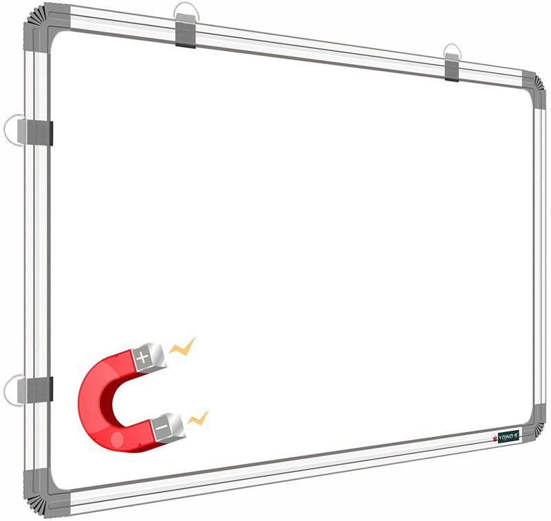 YAJNAS 2x2 feet Magnetic White Board, Dry Erase Premium Melamine Magnetic White Board for Home, Office & School (60 X 60 Centimeters, Pack of 1 item) White board  (60 cm x 60 cm)