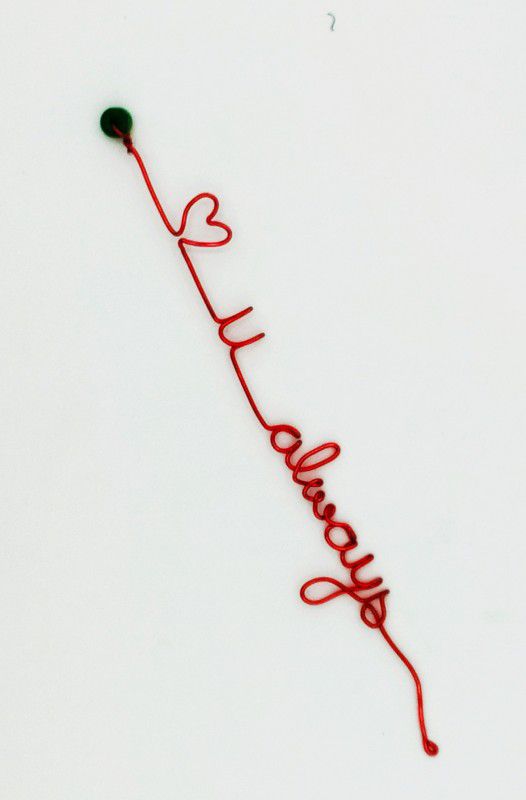 Tejgiftss Love U Always Sign - Wire Name Bookmark - Planner Clip - Handmade Personalised Planner Marker - Page Marker - Custom Paper Clip - Book Marker - Planner Accessories - Binder Clip. wire book mark Bookmark  (bookmark, Red)