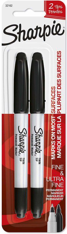 Sharpie Ultra Fine Point Permanent Markers  (Set of 2, Black)