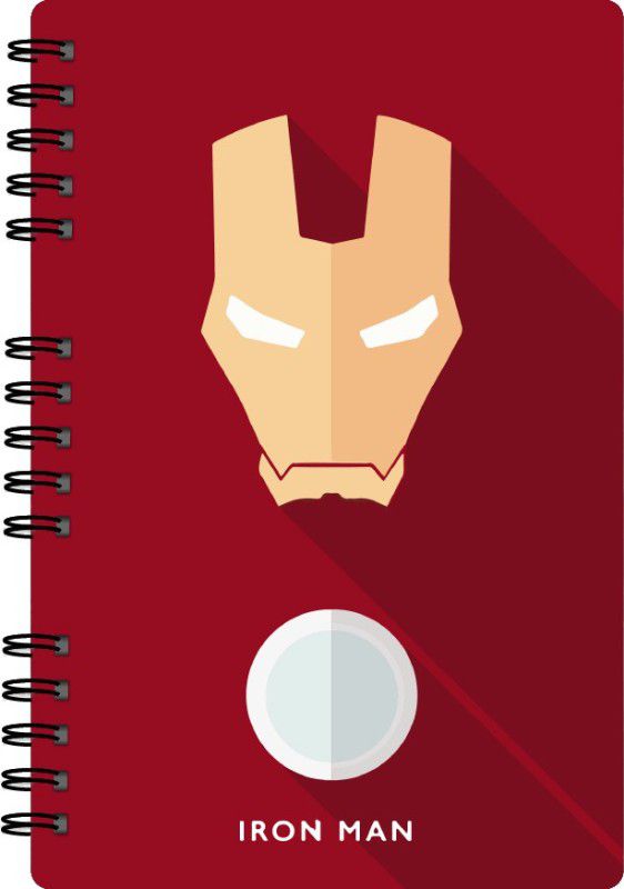 CREATIVE CONVERT Iron Man A5 Notebook RULED 160 Pages  (Multicolor)