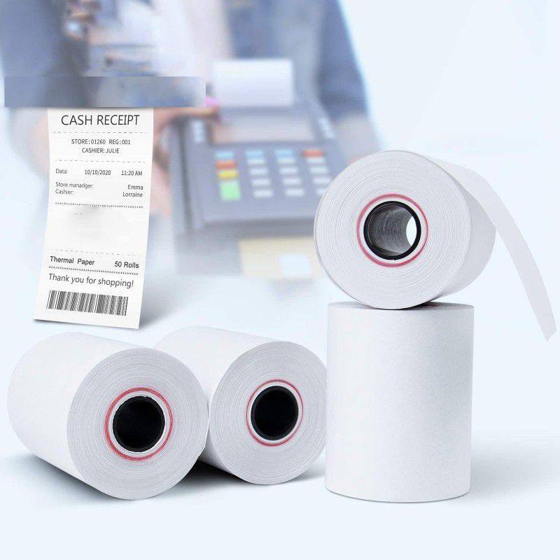 VSA Billing machine thermal paper rolls 3 inch (set of 6 rolls) Thermal Cash Register Paper  (79 mm x 50 meter)