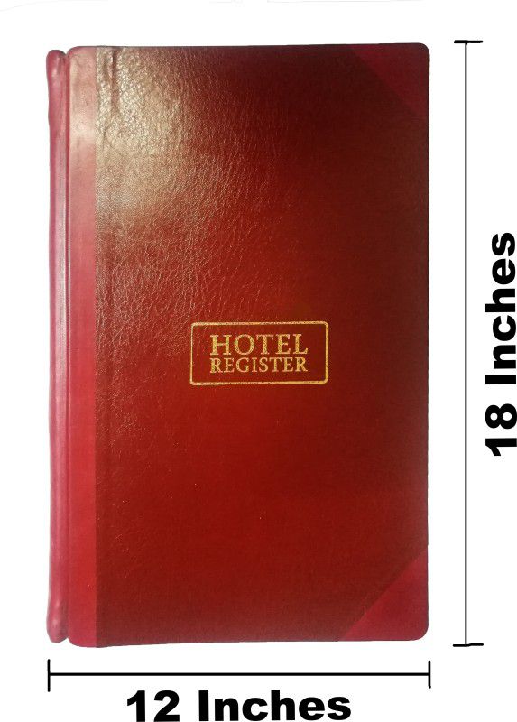 LRS Hotel Record Register - 100 Page - 1500 Entries - Leather Binding - Big Size Hotel Register 0-Part Hotel Record Register  (1500 Sets)