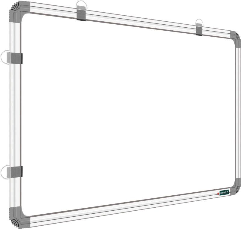 YAJNAS 3 X 4 Feets, Premium Non Magnetic White board & Chalk board, Pack of 1 White, Green board  (90 cm x 120 cm)