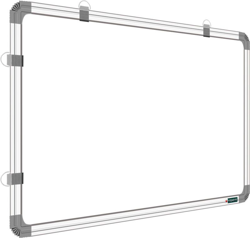 YAJNAS 3 X 4 Feets, Premium Non Magnetic Whiteboard & Chalkboard, Pack of 1 White, Green board  (120 cm x 90 cm)