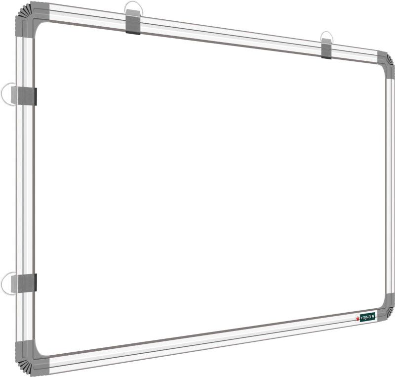 YAJNAS 3 X 4 Feet, Premium Non-Magnetic Whiteboard & Chalkboard, Pack of 1 White, Green board  (90 cm x 120 cm)