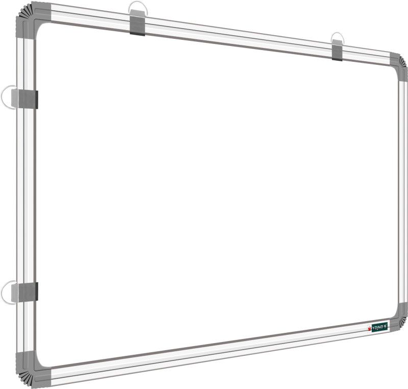YAJNAS 3 X 4 Feet, Premium Non-Magnetic White board & Chalkboard, Pack of 1 White, Green board  (90 cm x 120 cm)
