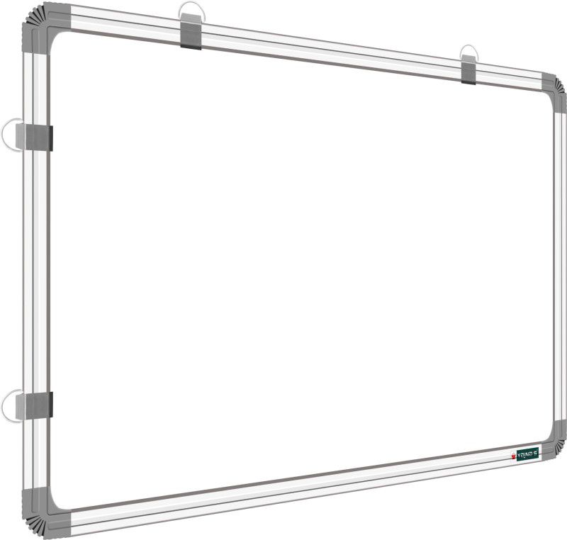 YAJNAS 3 x 4 Ft, Non Magnetic Double Sided Writing Whiteboard & Chalk board, Pack of 1 White, Green board  (90 cm x 120 cm)
