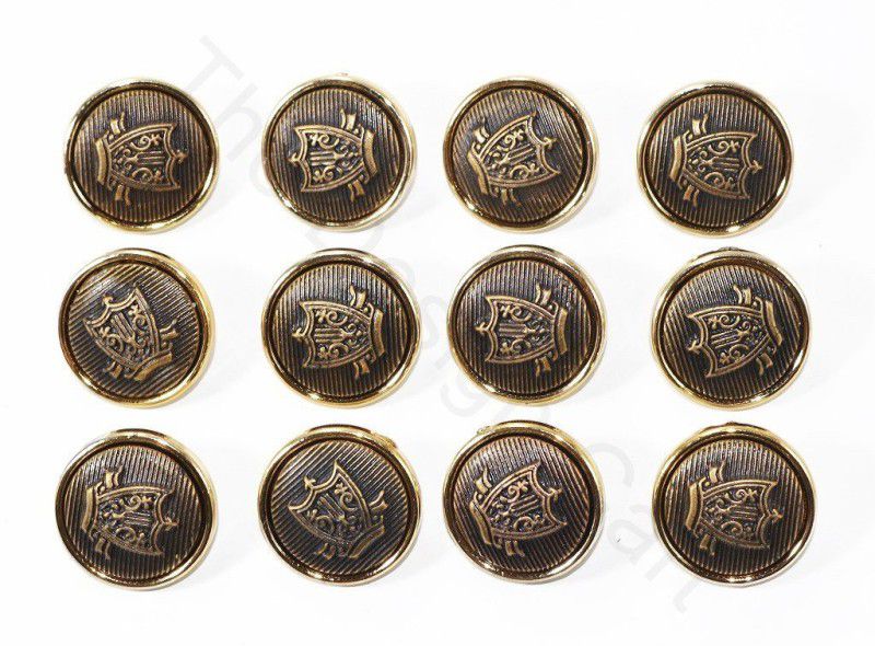 The Design Cart Rust Golden Size-32L / 20 mm / 0.81 inches Acrylic Buttons  (Pack of 12)
