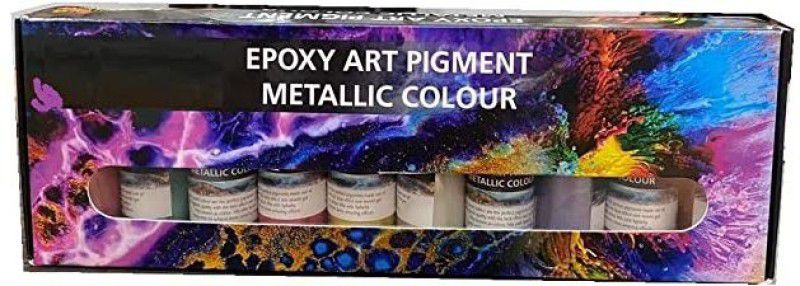 R H lifestyle Epoxy Resin Art Pigment Metallic Color Set of 10 ANC4396  (Set of 1, Multicolor)