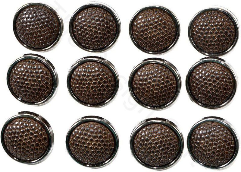 The Design Cart Brown Size-32L / 20 mm / 0.81 inches Acrylic Buttons  (Pack of 12)