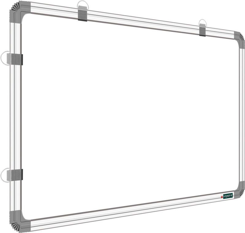 YAJNAS 3 X 4 Feet, Premium Non Magnetic Whiteboard & Chalkboard, Pack of 1 White, Green board  (90 cm x 120 cm)