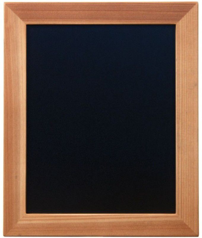 Securit Woody Teak Chalkboard 60 W x 80 H cm with Chalk Marker Black board  (80 cm x 60 cm)