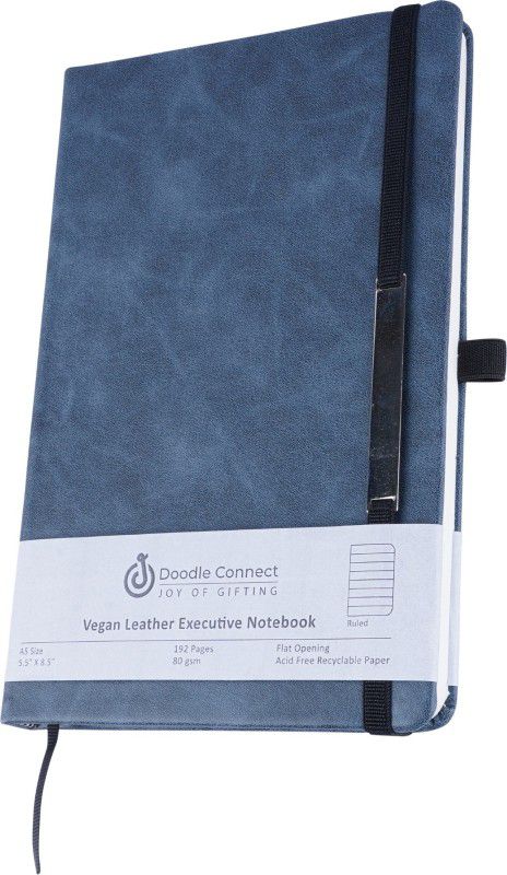 Doodle Myer - Blue Executive Diary A5 Notebook Ruled 192 Pages  (Blue)