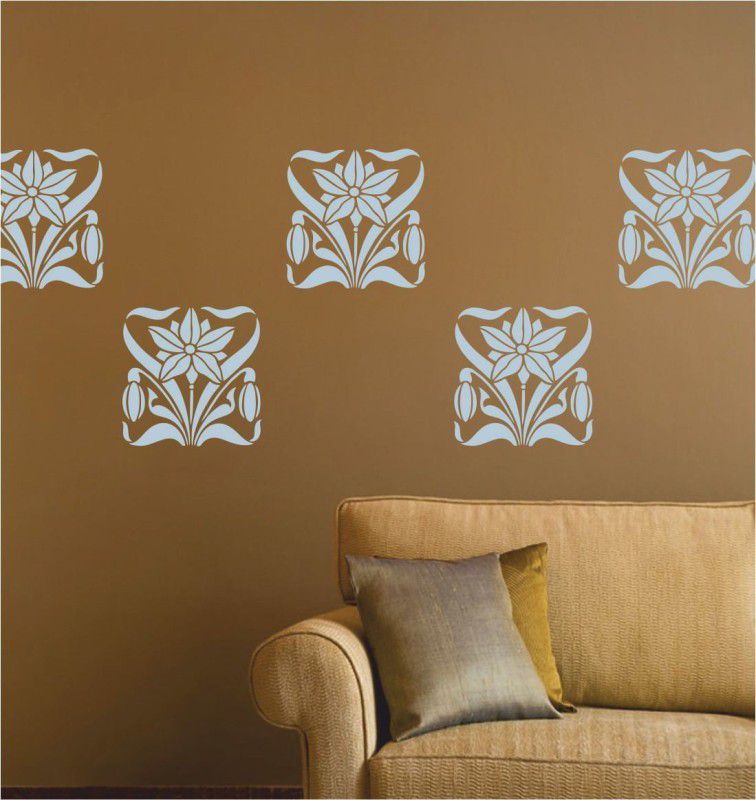 Nulomi Wall stencil for home decoration_1190 Wall stencil Stencil  (Pack of 1, Flower)