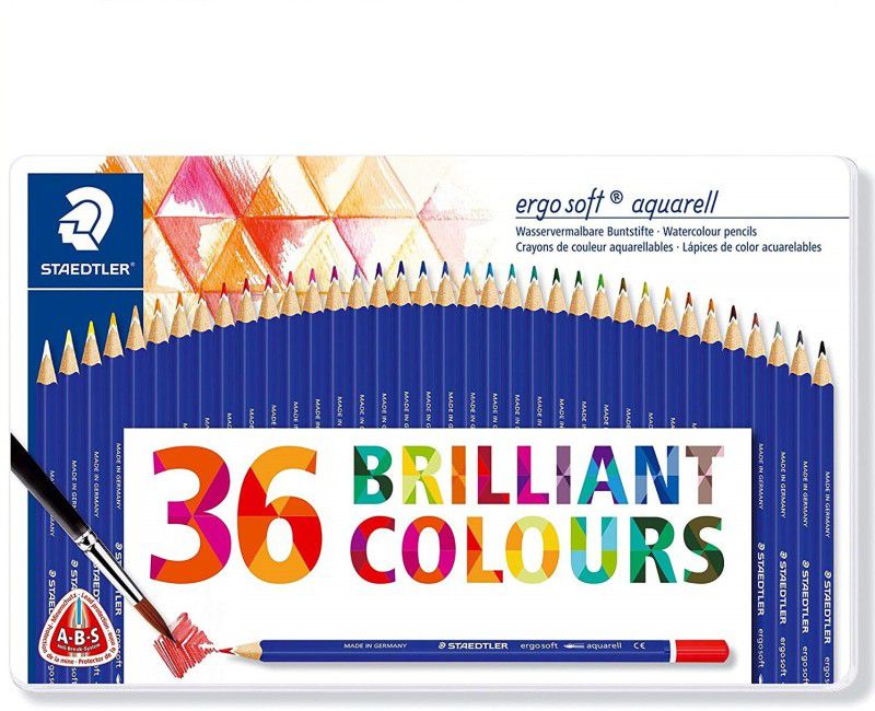 STAEDTLER Ergosoft Aquarell (Watercolour) Triangular Shaped Color Pencils  (Set of 1, Multicolor)
