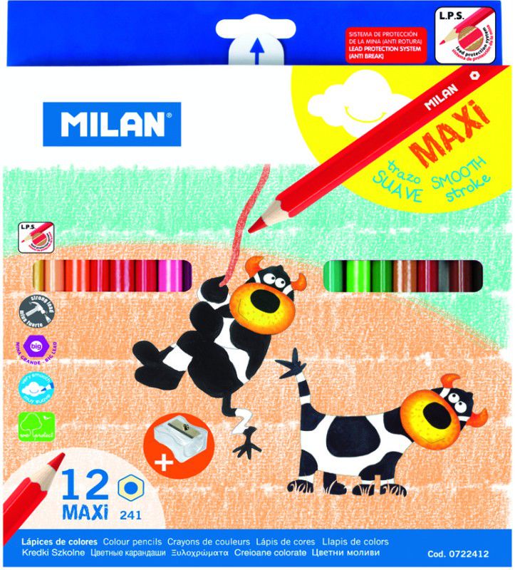 Milan Maxi Hexagonal Shaped Color Pencils  (Set of 1, Multicolor)