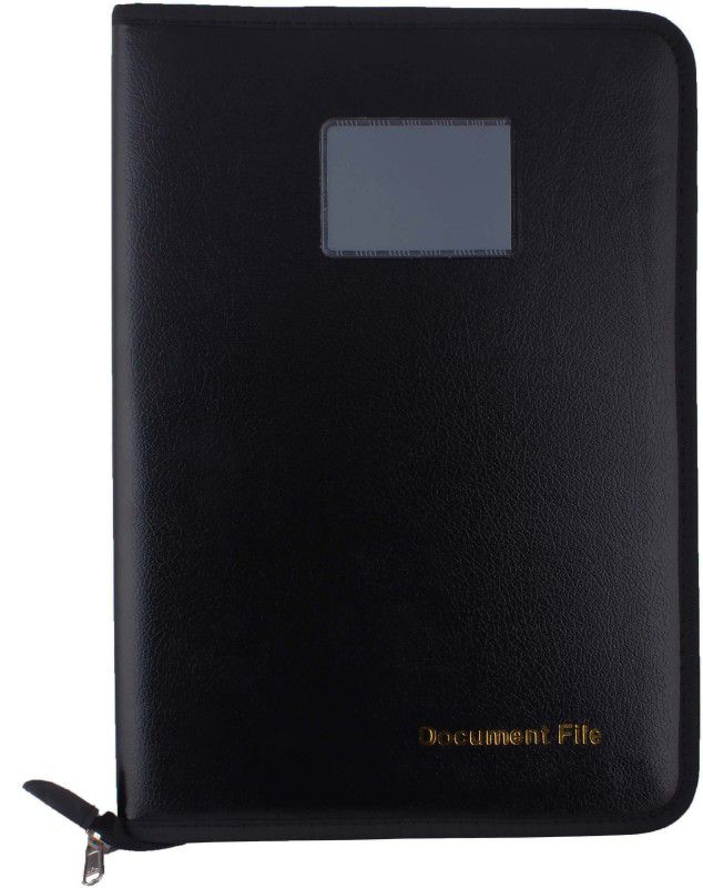 Flipkart SmartBuy PU Leather File Folder (20Leaves,FS)  (Set Of 1, Black)