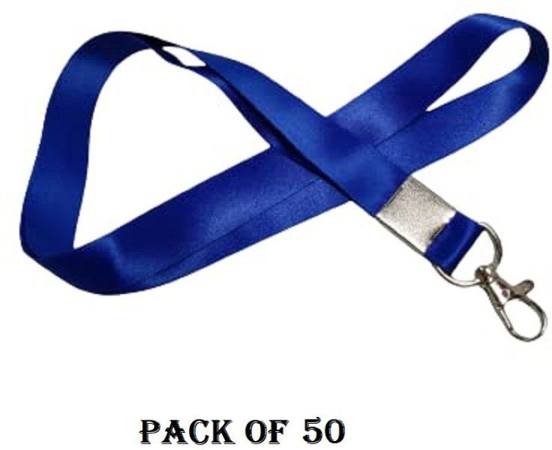 JSMSH 1 inch Thick Lanyards with Badge Clip (Royal Blue, Pack of 50) Lanyard  (Royal Blue)