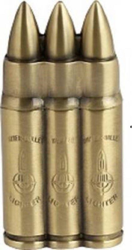 Gabbar Cigarette Lighter Metal 3 Bullet Cigarette Pocket Lighter (gold) Pocket Lighter  (gold)