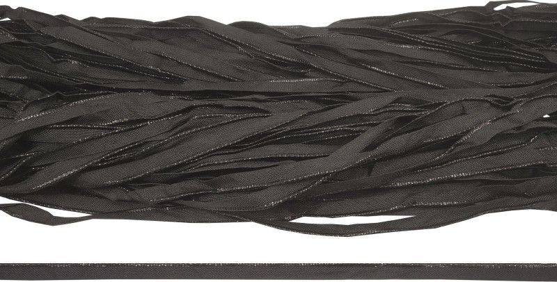Stylewell CWG0356 (90mtr & Width:1cm) Black Collar Dori Gota Kinari Sarees Suits Lehengas Border Lace Reel  (Pack of 1)