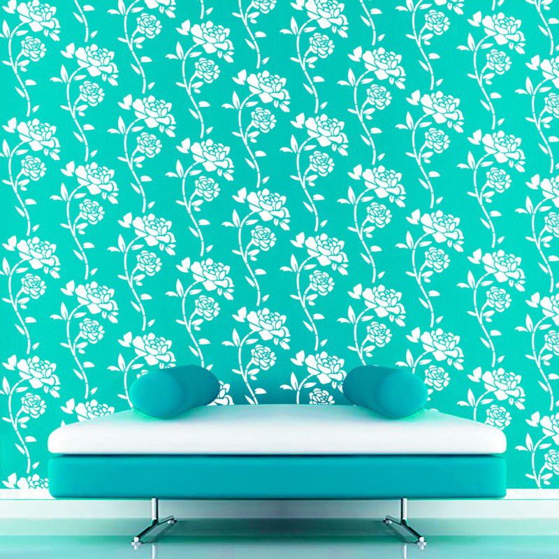 DECORNOWRDM Size : ( 16-inch x 24-inch) DIY Wall Stencil for Home and Office Decoration Size : ( 16-inch x 24-inch) Stencil Stencil  (Pack of 1, Floral world)