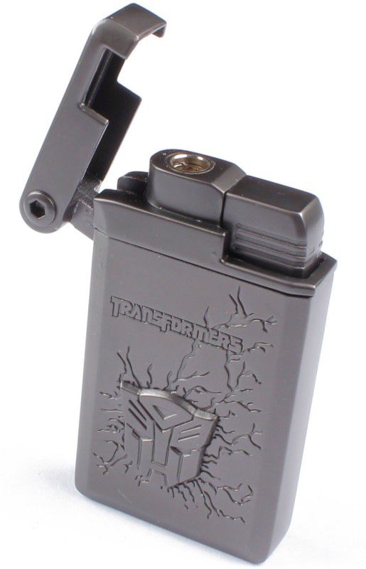 ASRAW Refillable Transformers Engraved Grey Lighter - Pocket Lighter - WindProof Lighter Jet Flame (Without Fuel - Empty Lighter) Pocket Lighter  (Grey)