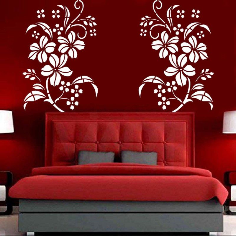 PARDECO WallStencils Wall Stencils Beautiful Flower Design Flower Wall Art Stencil Reusable Wall Painting Stencil for Home Decoration Reusable Sheet (Size 16x24 Inch). Trandy Flower Stencil  (Pack of 1, Floral)