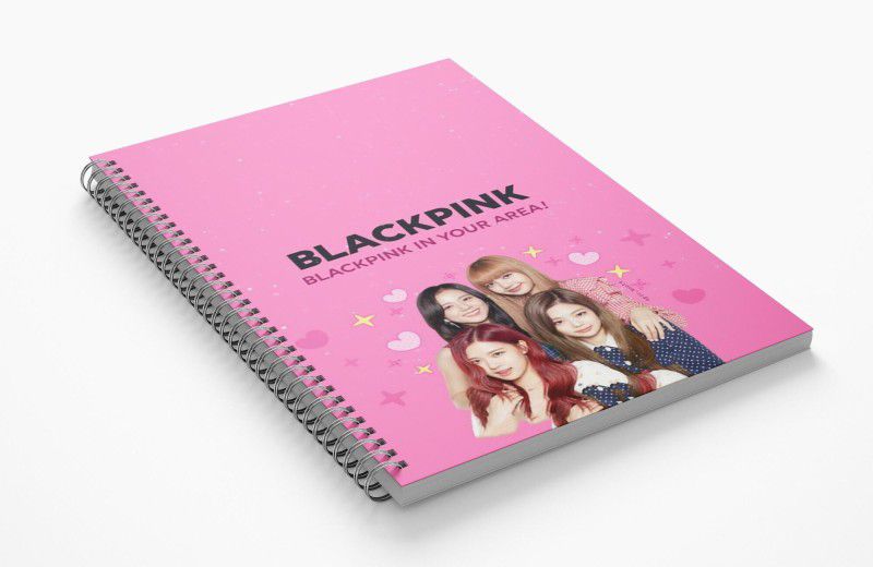 HeartInk Blackpink A5 Note Book Ruled 100 Pages  (Pink)